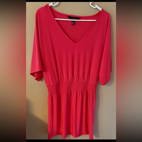 white house black market kimono sleeve smocked waist dress size medium new - Picture 2 of 3